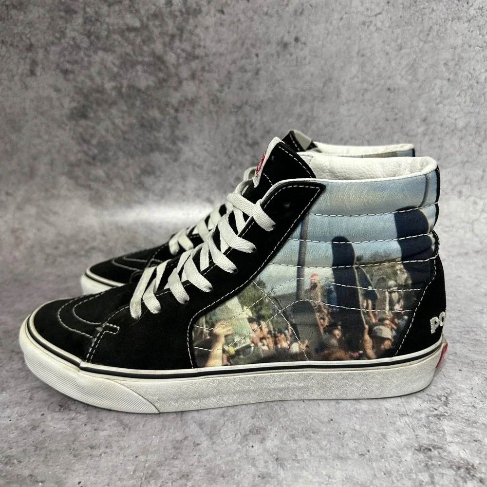 Vans Sk8-Hi MOCA Frances Stark Mens 10 Black Graphic Print High Top Sneakers
